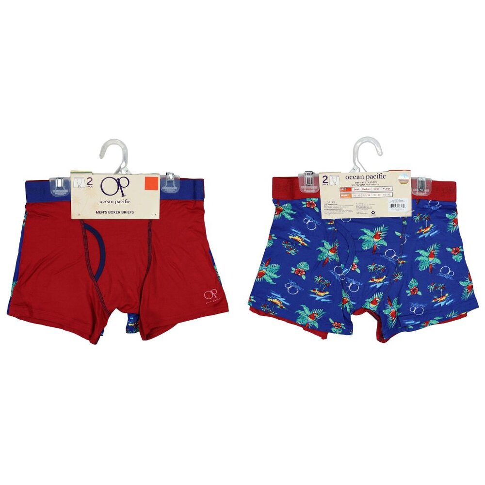 OP Ocean Pacific 2-Pack Boxer Briefs Men's Underwear NIP Chili Pepper